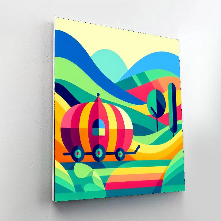 Colorful Caravan Adventure Painting Number Kit