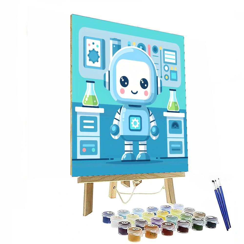 Robot Building Academy Number Painting