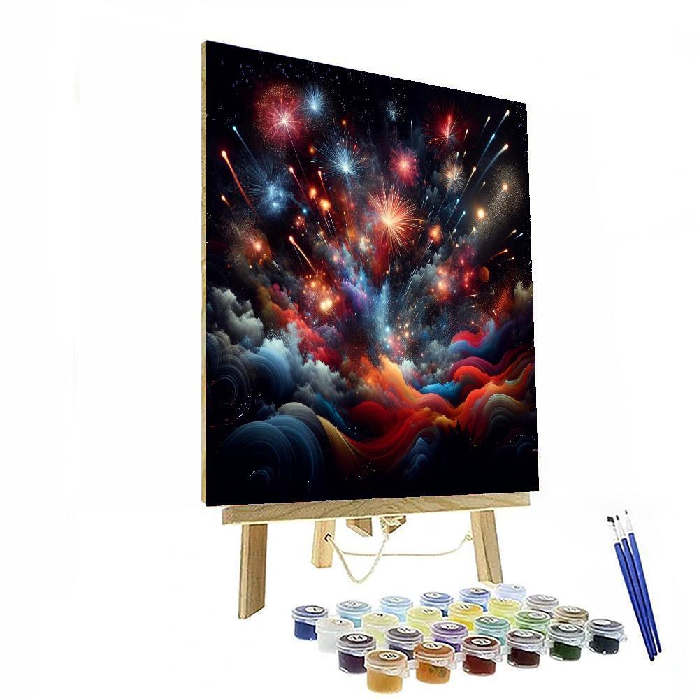 Spectacular Fireworks Display Paint By Numbers