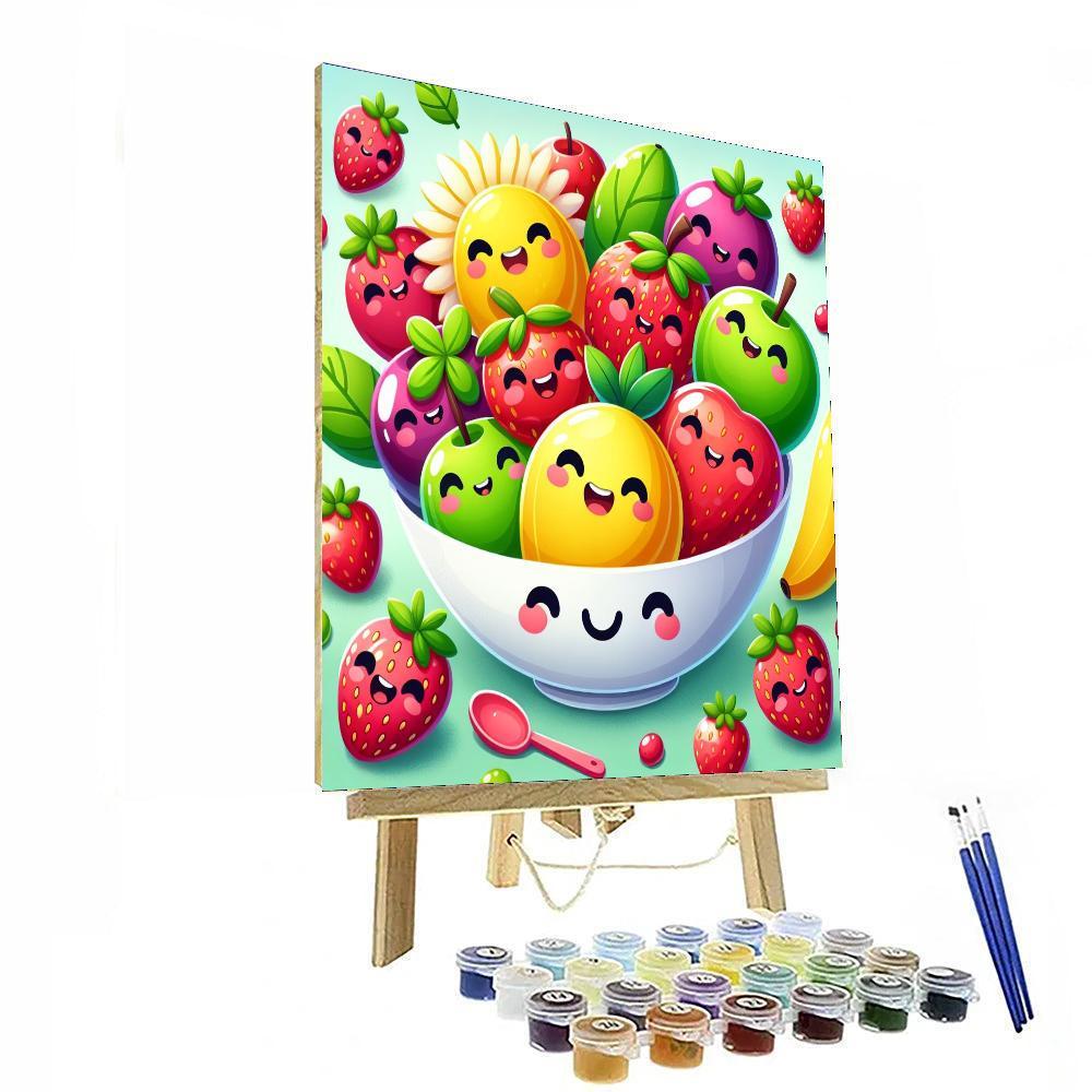 Happy Fruit Salad Painting By Numbers Kit