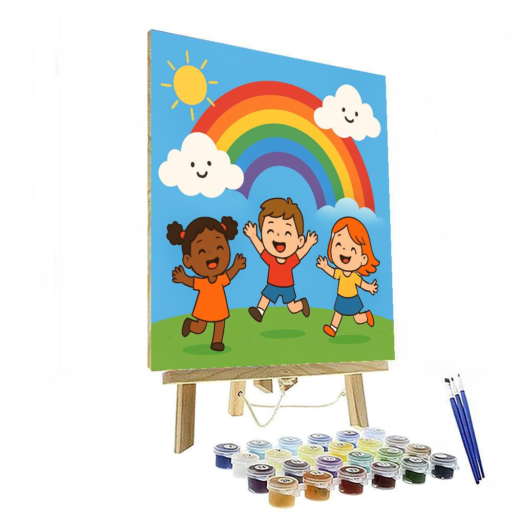 Brightly Colored Rainbows Numbered Painting Kits