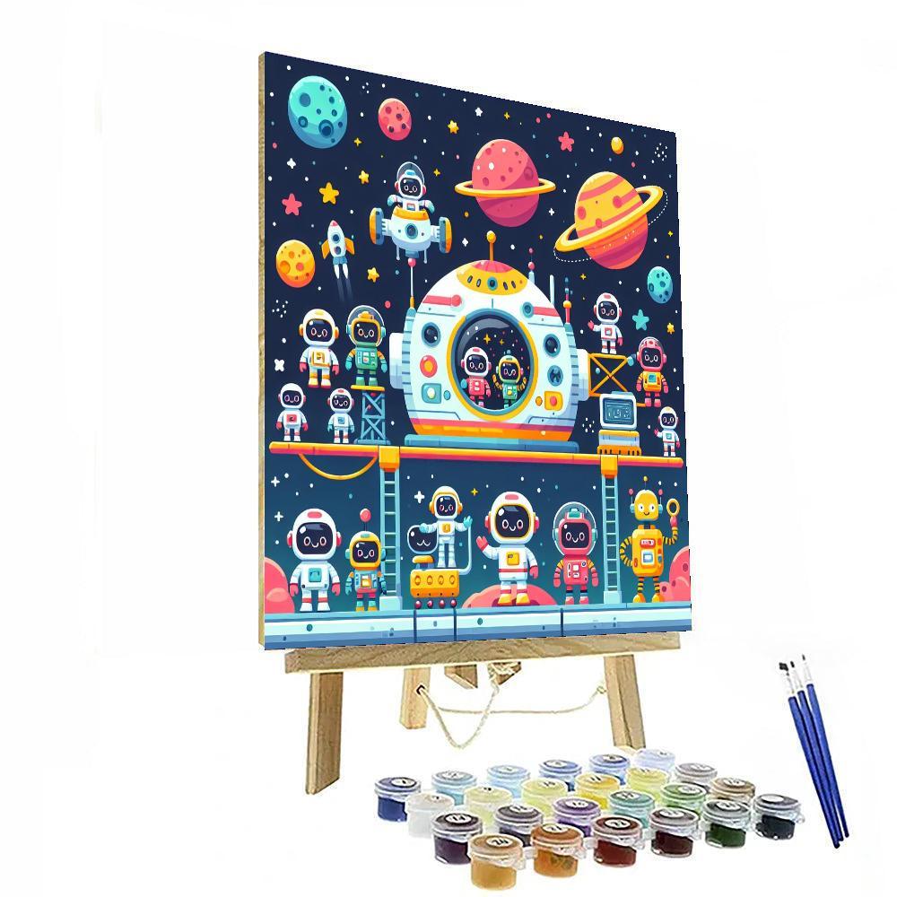 Cosmic Space Station Painting By Numbers Kit