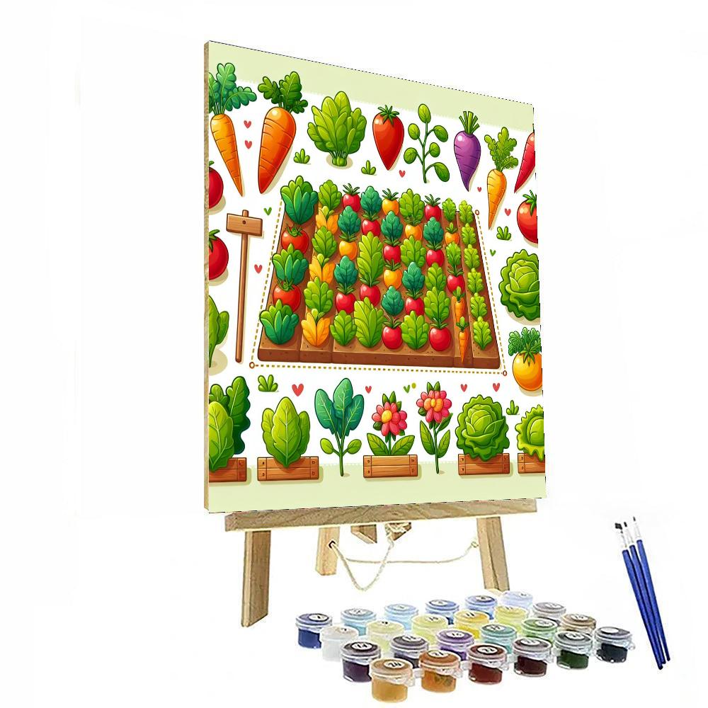 Vibrant Vegetable Patch Paint By Color
