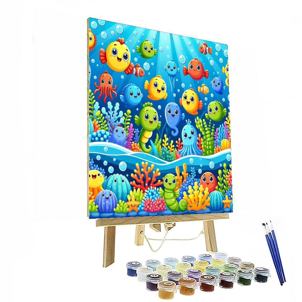 Cute Sea Creatures Numbered Painting Kits