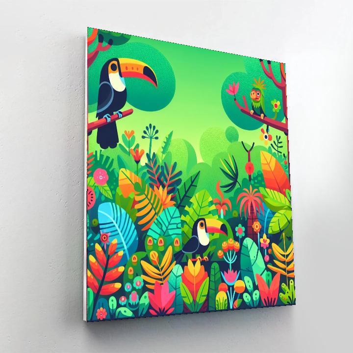 Tropical Rainforest Hideaway DIY Paint By Numbers