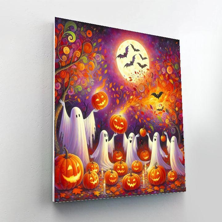 Charming Halloween Party Paint By Numbers Art