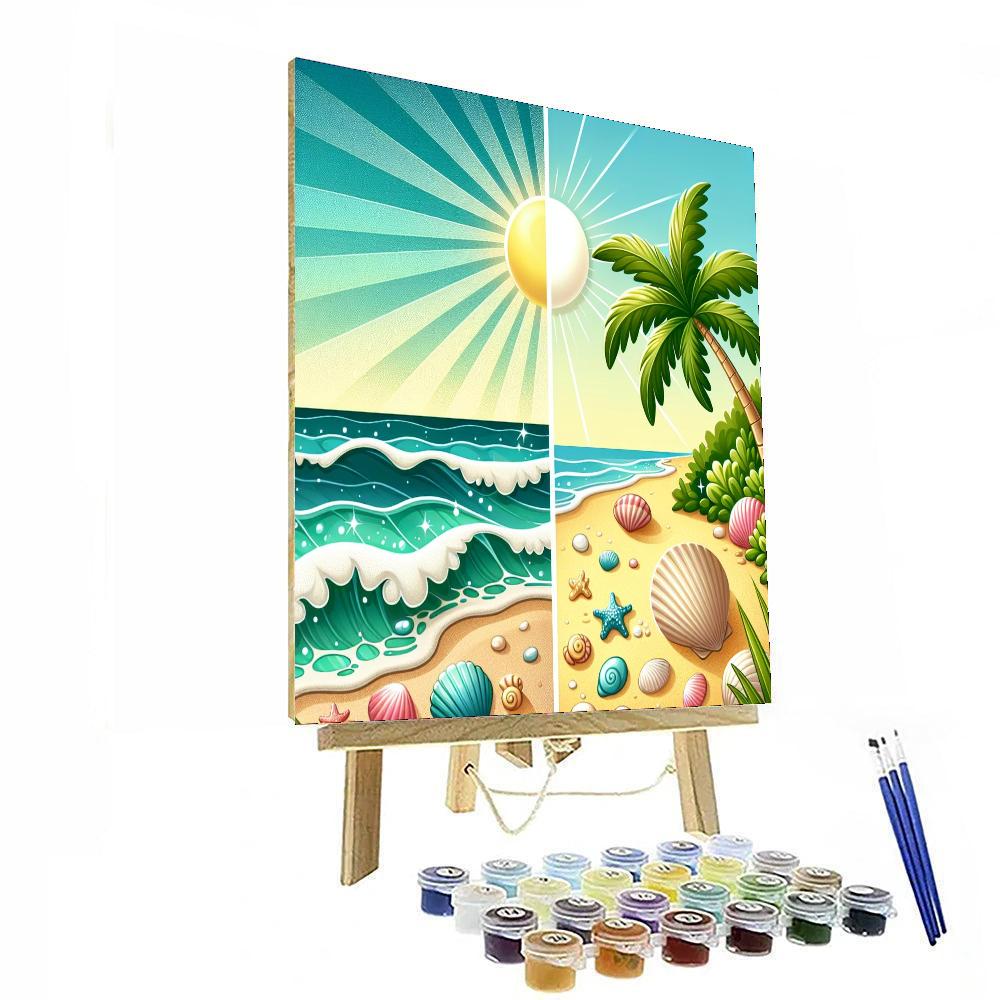 Breezy Beach Paint By Numbers Art