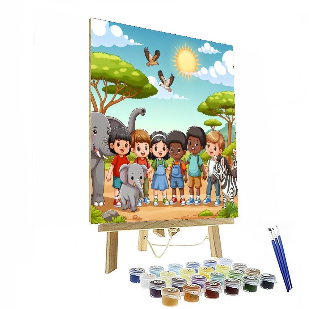 Sunny Safari Exploration Paint By Color