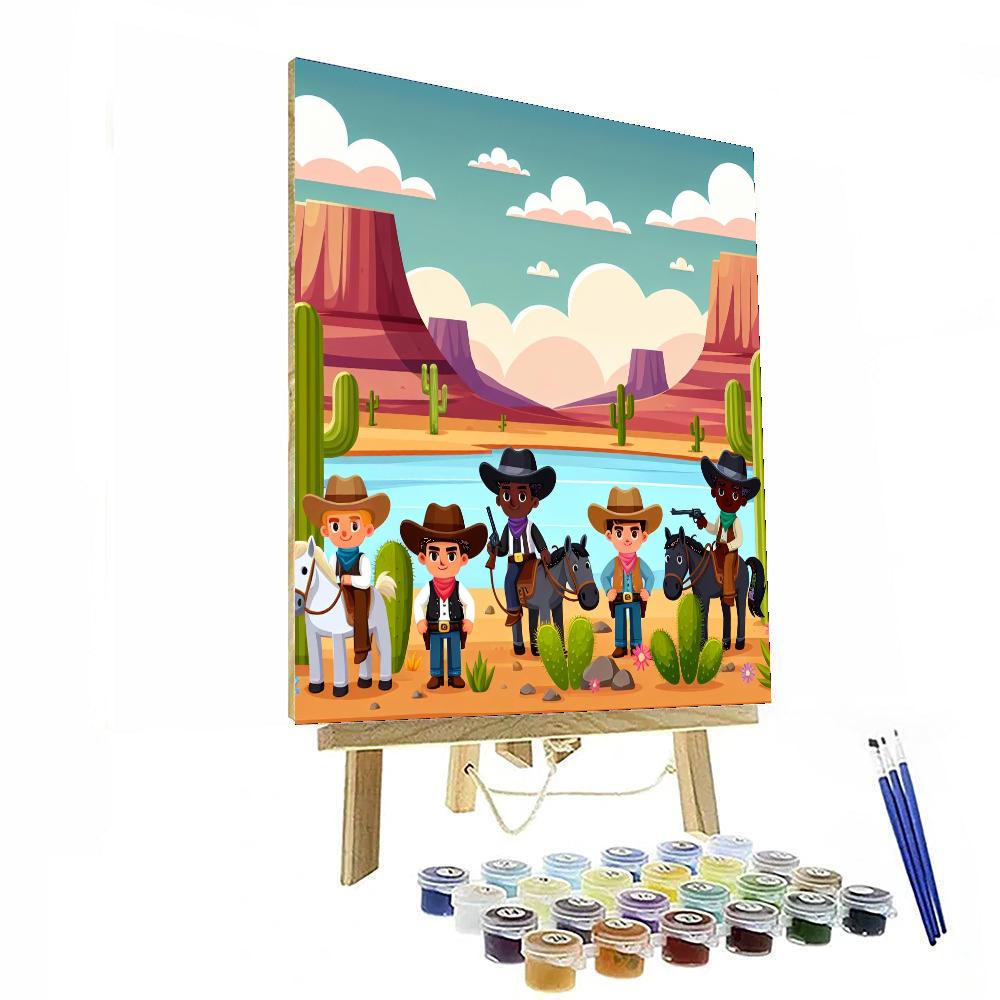 Pioneer's Western Adventure Painting Number Kit