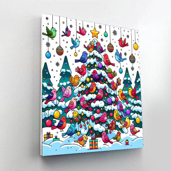 Festive Feathered Friends Paint By Numbers Art