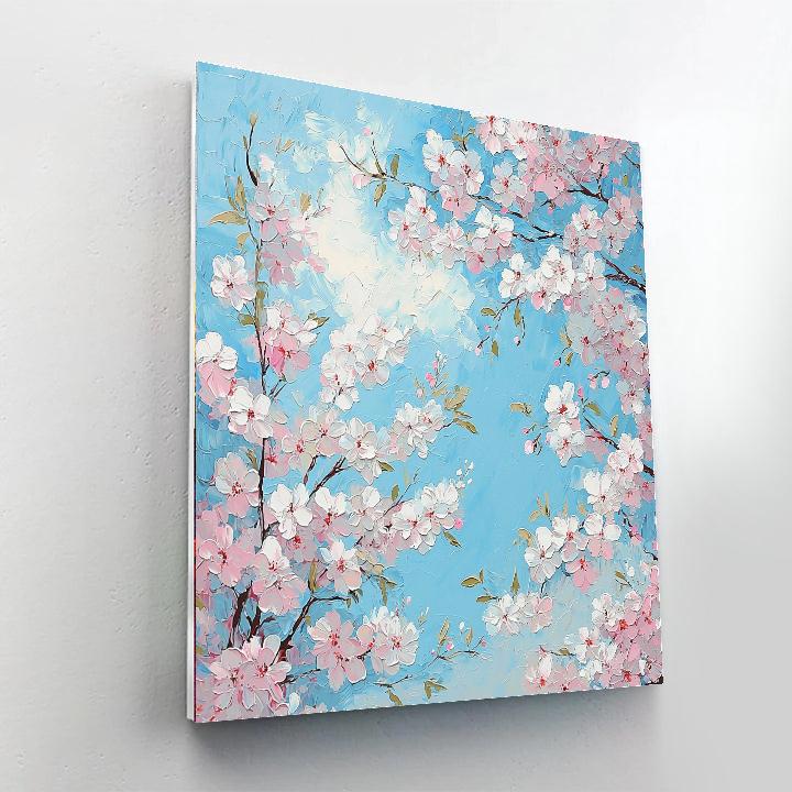 Traditional Japanese Art Inspired Blossoming Sakura Trees  Paint By Numbers Kits