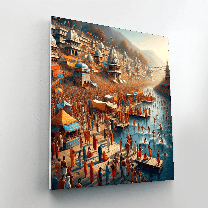 Kumbh Mela - Haridwar, India Numbered Painting Kits