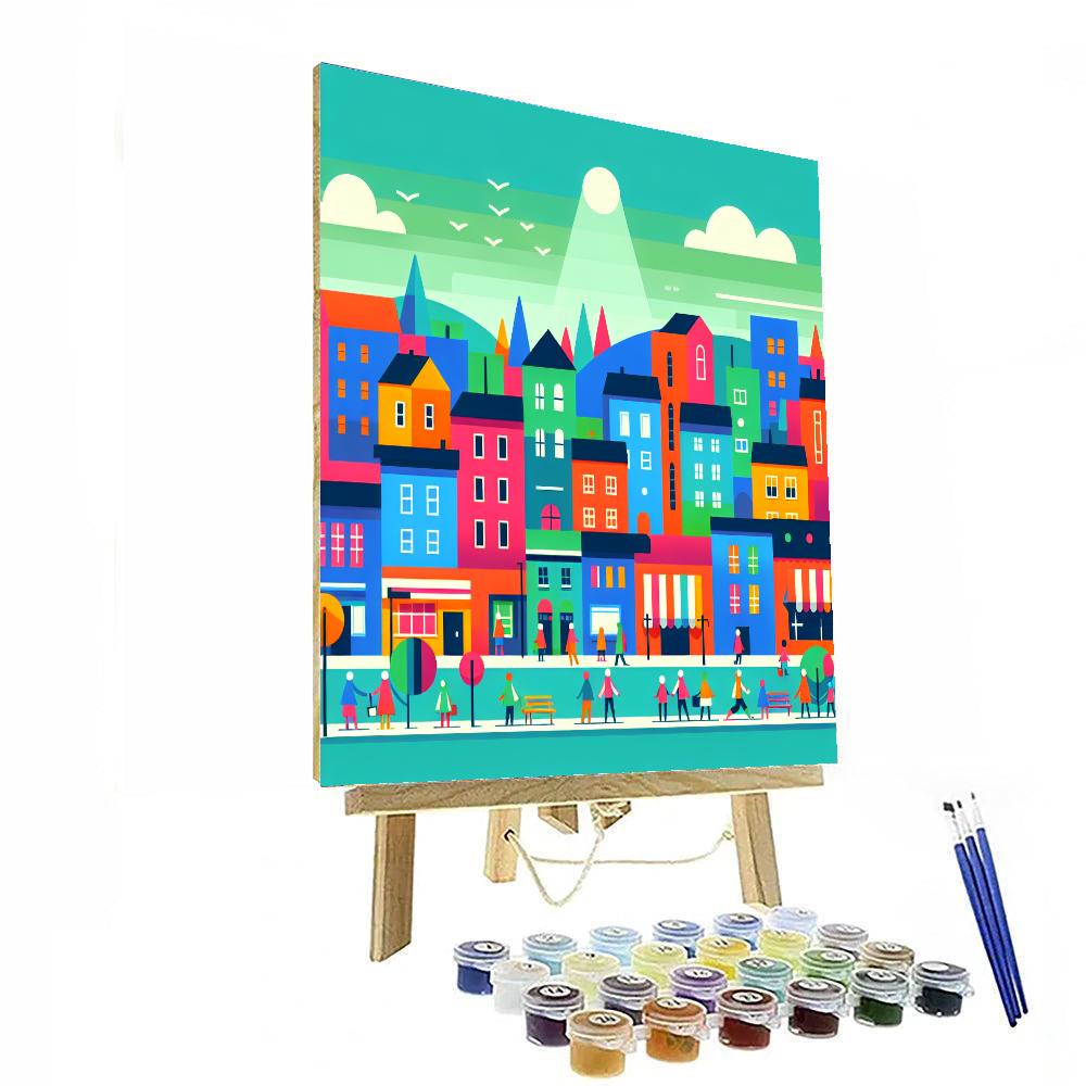 Creative Town Builder Paint By Numbers Kits