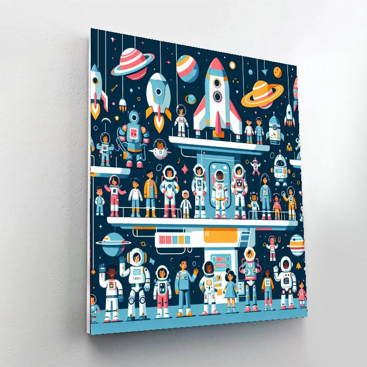 Imaginative Space Station Paint By Numbers Kits