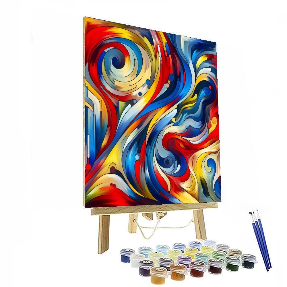 Stain's Abstract Flow Number Painting