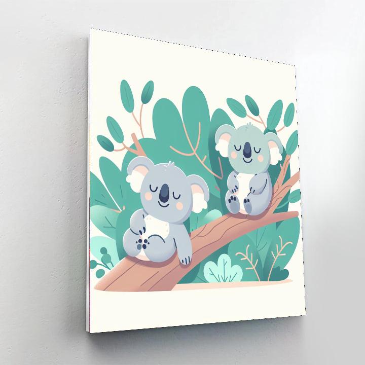 Cuddle Up Koala Kapers Numbered Painting Kits