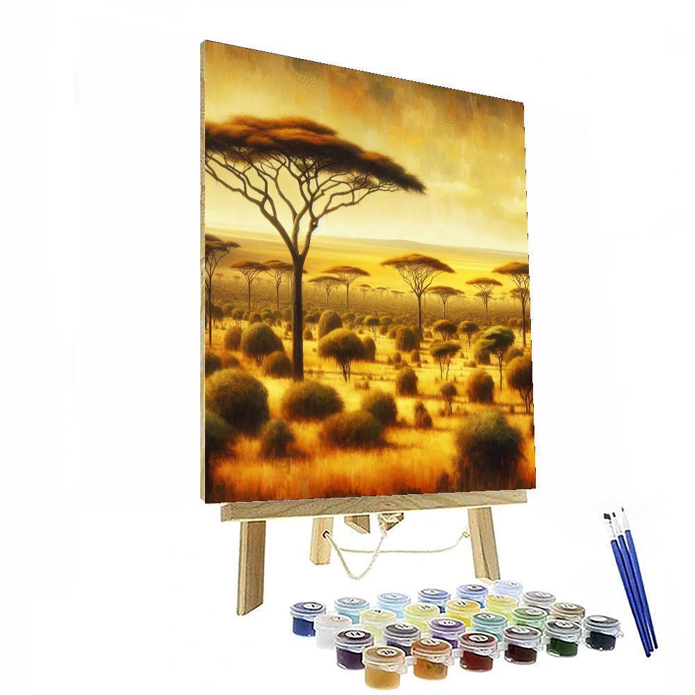 Exotic Savannah Panorama Paint By Numbers Art