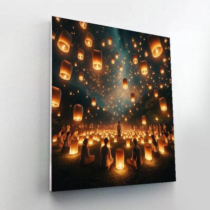 Taipei Sky Lantern Festival - Taiwan Paint By Numbers Kits