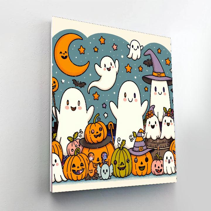 Super Spooky Halloween Fun Painting Number Kit