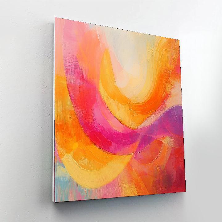 Abstract Art Style Inspired Abstract Dawn  Painting By Numbers Kit