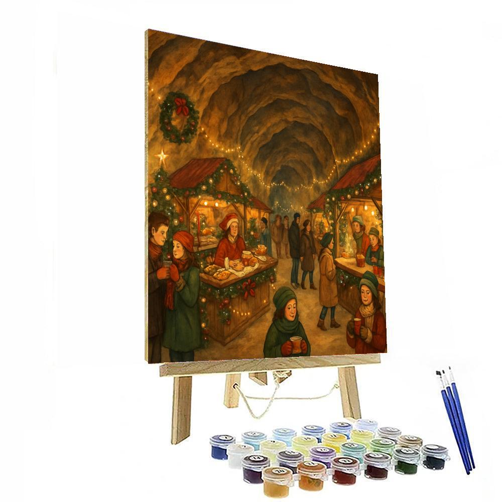 Valkenburg Christmas Market Painting By Numbers Kit