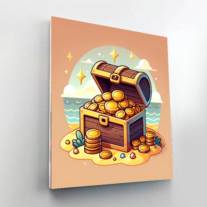 Charming Treasure Chest Number Painting