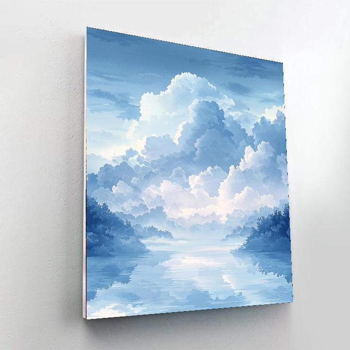 Hiroshige Inspired Celestial Clouds  Paint By Numbers Kits