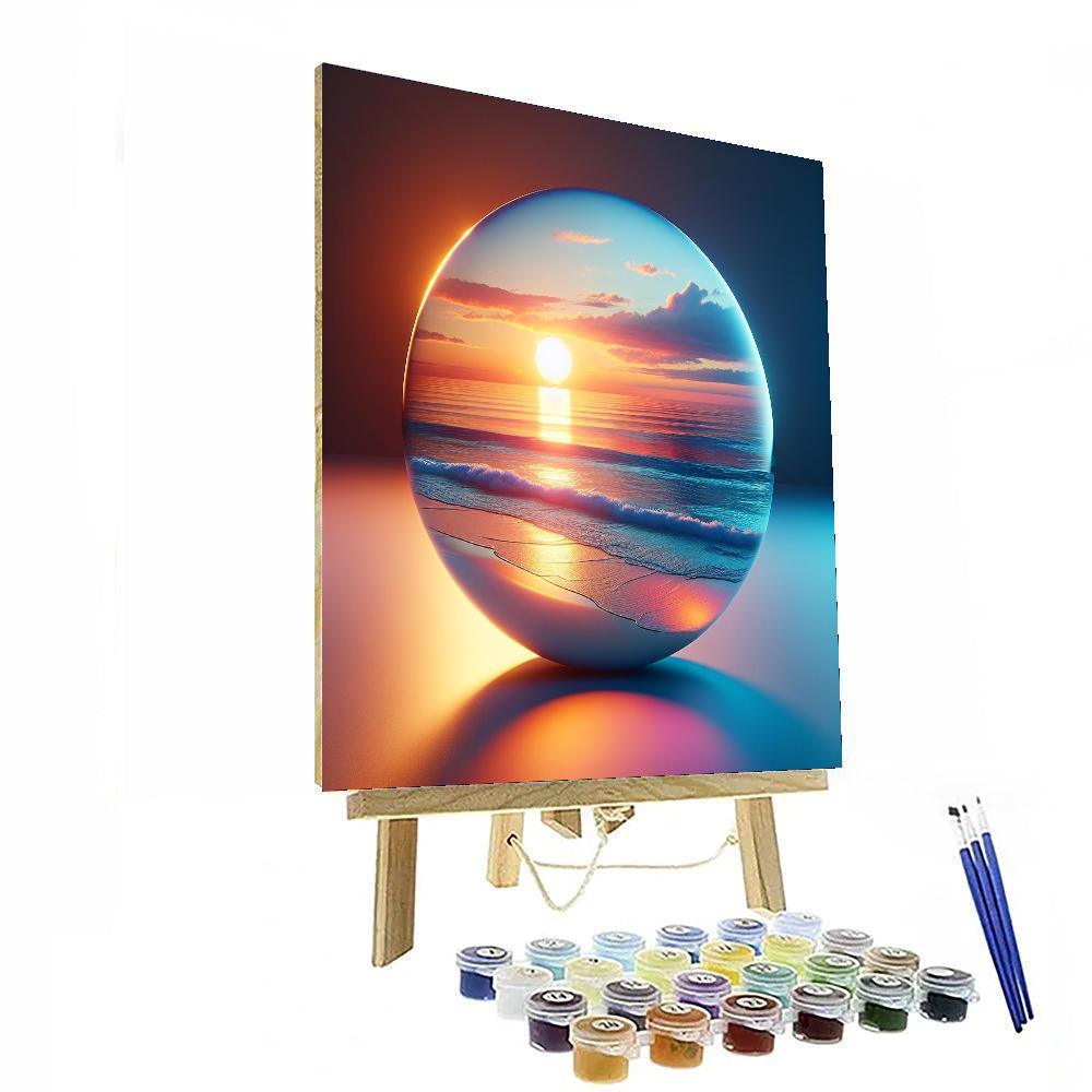 Sunset Beach Paradise Paint By Color