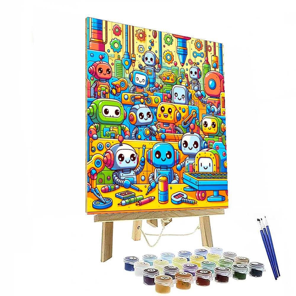 The Happy Robot Factory DIY Paint By Numbers