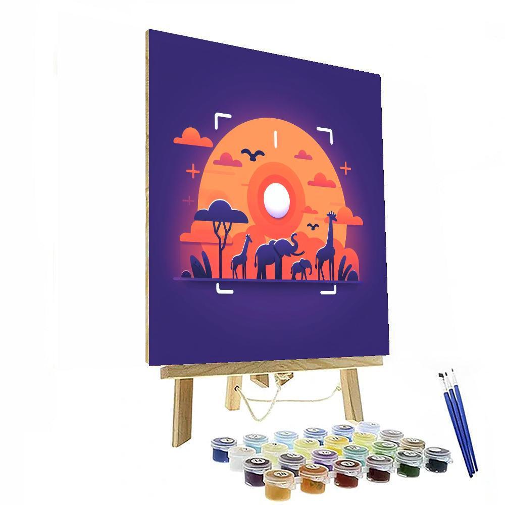 Sunset Safari Journey Numbered Painting Kits