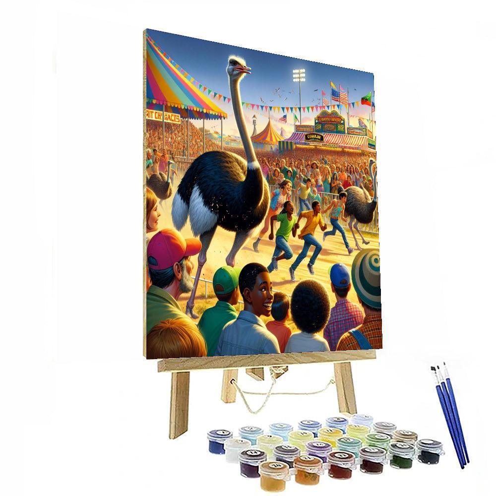 Ostrich Festival Painting By Numbers Kit