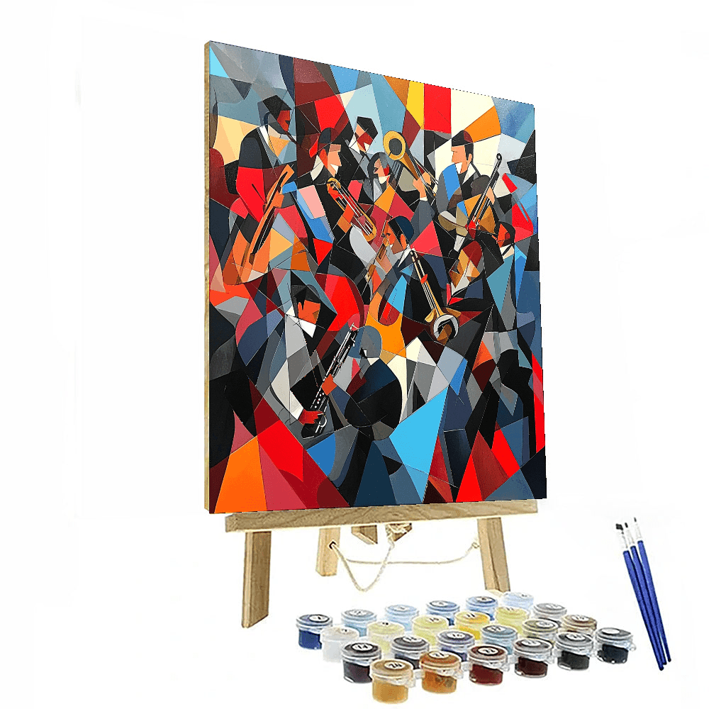 Pablo Picasso Inspired Cubist Jazz Vibes  Paint By Numbers Art