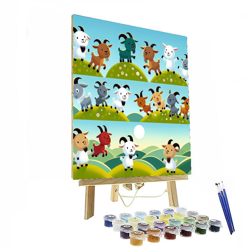 Giddy Goat's Hilltop Hijinks Painting Number Kit