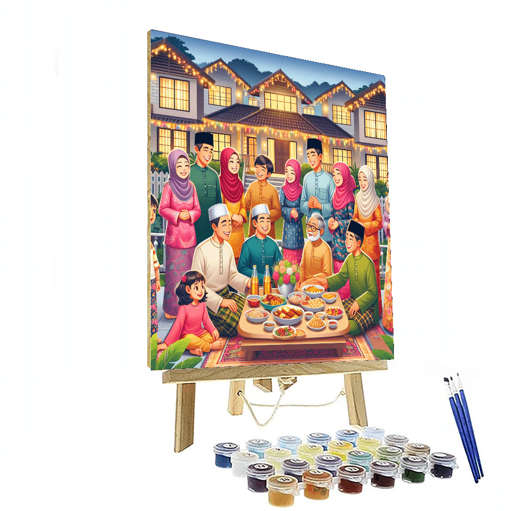 Eid Al-fitr Festival - Malaysia Painting By Numbers Kit