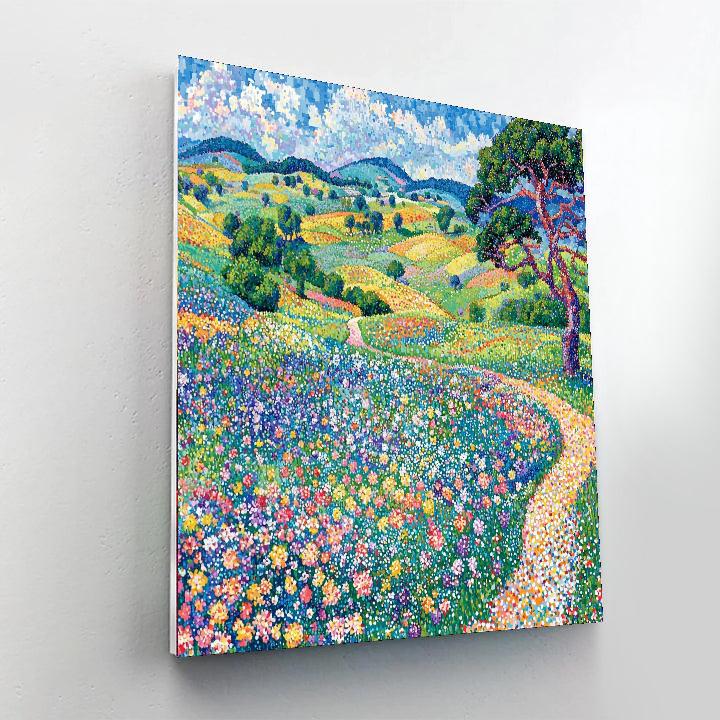 Georges Seurat Inspired Luminous Fields  Paint By Numbers Kits