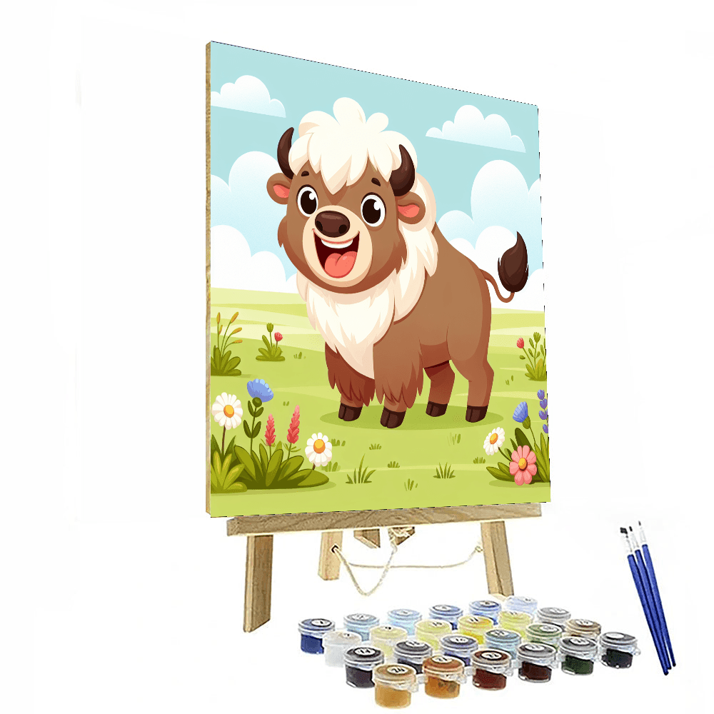 Charming Bison Painting Number Kit