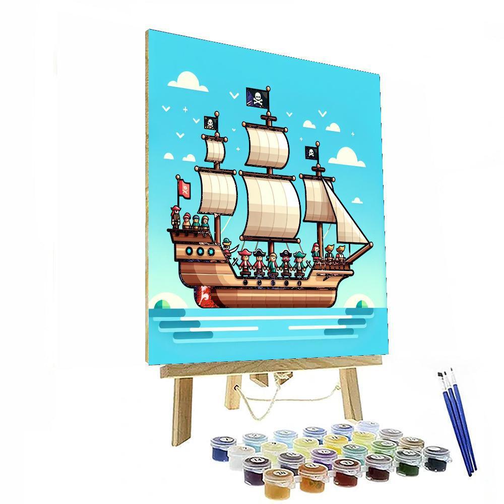 Brave Pirate Ship Adventure Numbered Painting Kits