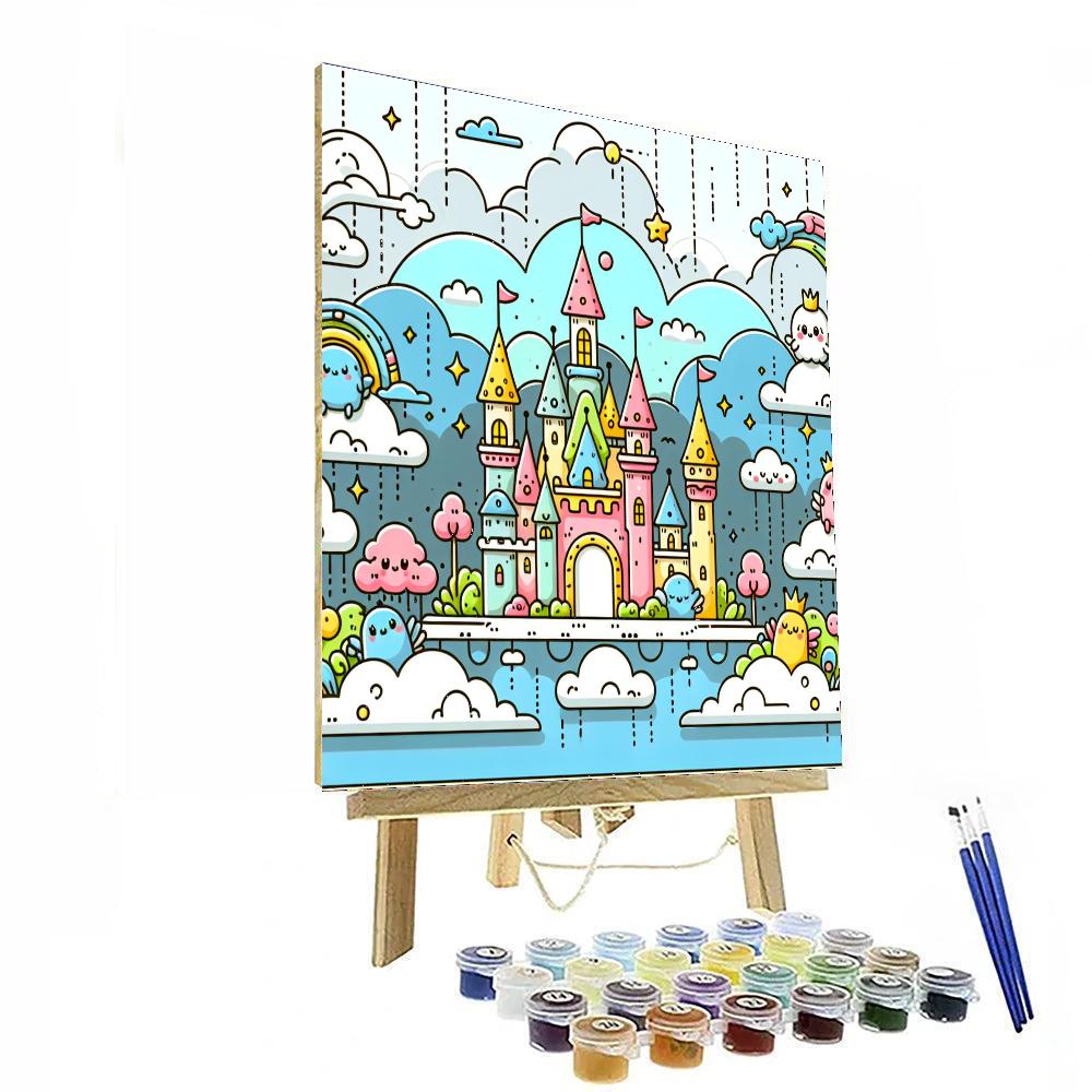 Magical Kingdom In The Clouds Paint By Numbers Art