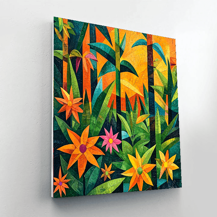 Pablo Picasso Inspired Picasso's Prismatic Jungle  Number Painting