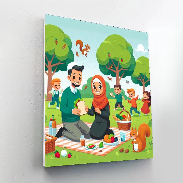 City Park Picnic Paint By Number