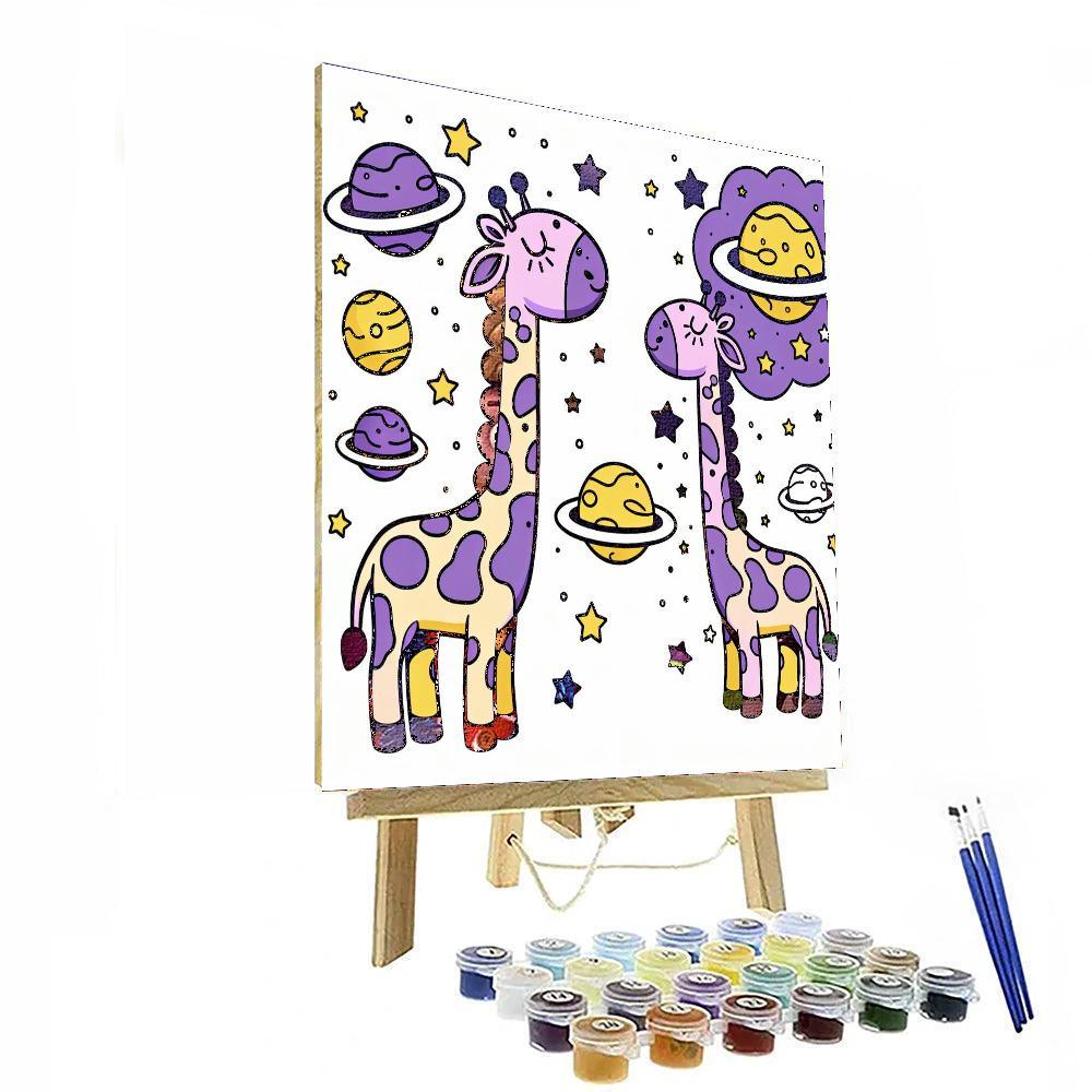 Galaxy Giraffes Numbered Painting Kits