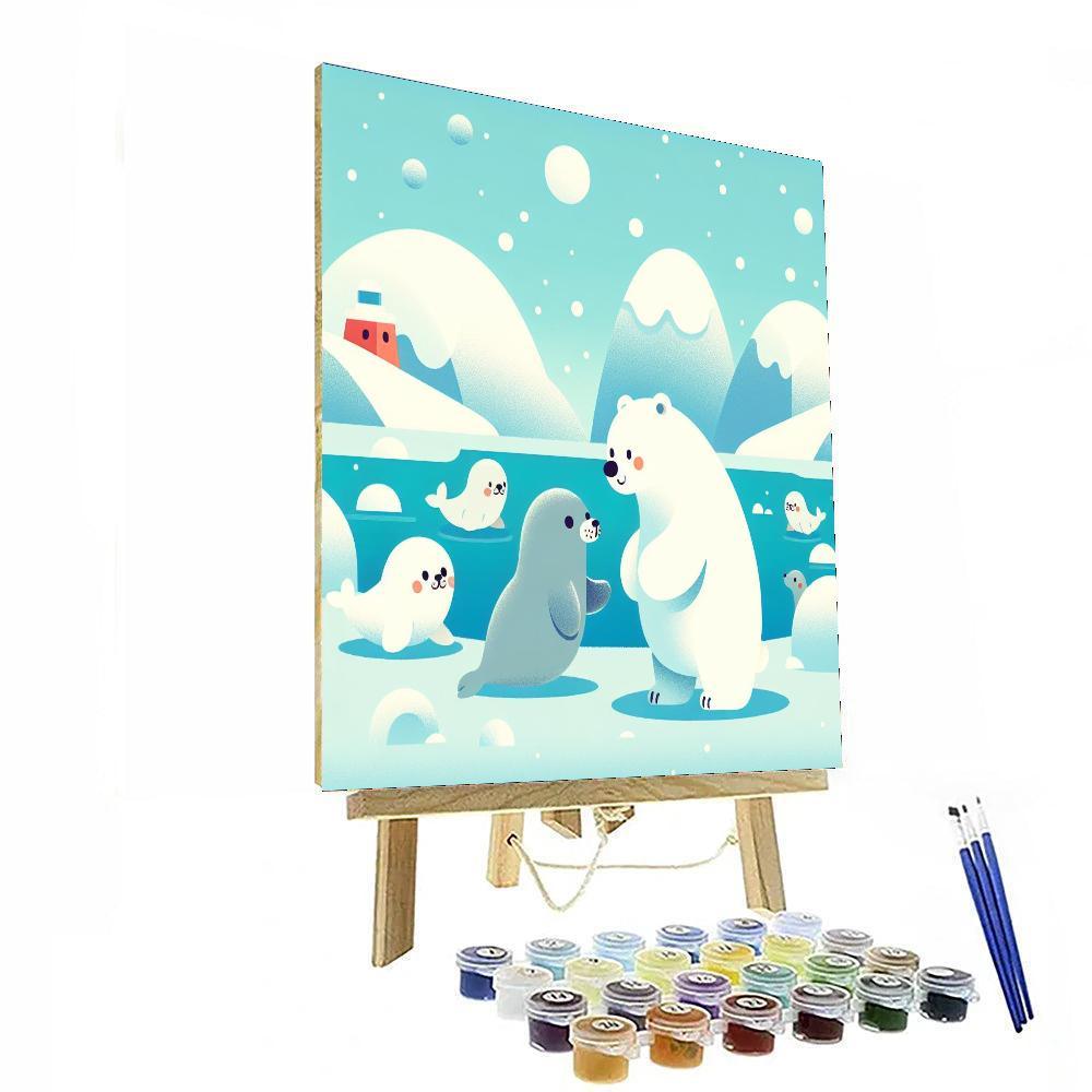Fluffy Arctic Adventure Numbered Painting Kits