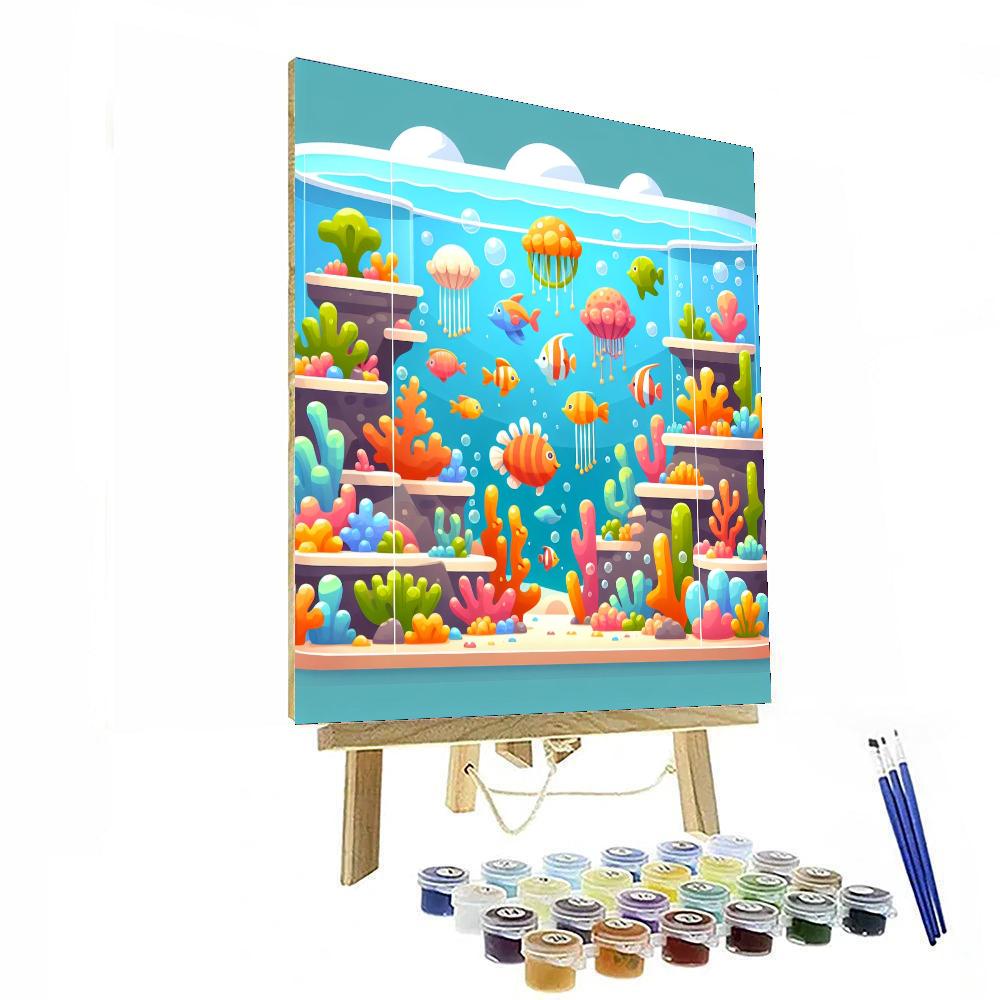 Bubbly Aquarium Exhibit Painting Number Kit
