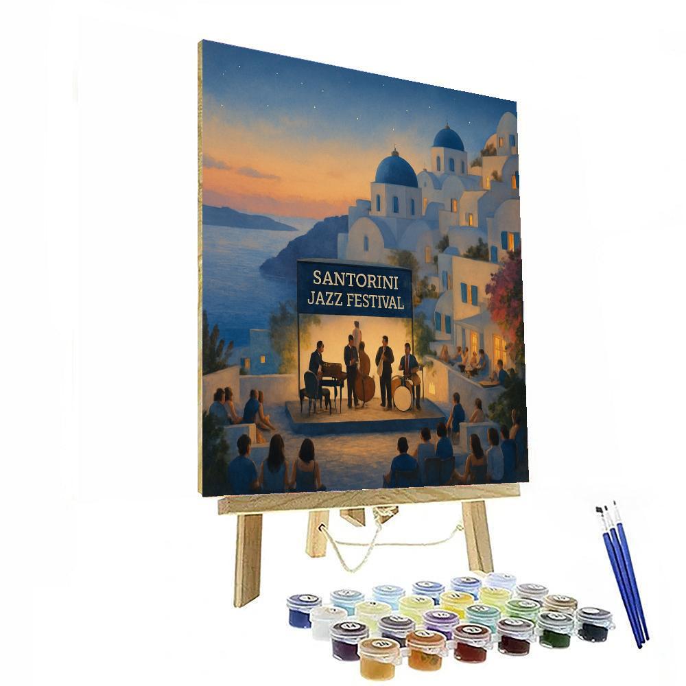 Santorini Jazz Festival - Santorini, Greece Painting Number Kit