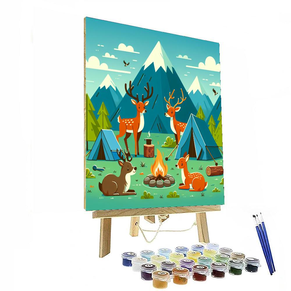 Mountain Camping Adventure Paint By Numbers Art