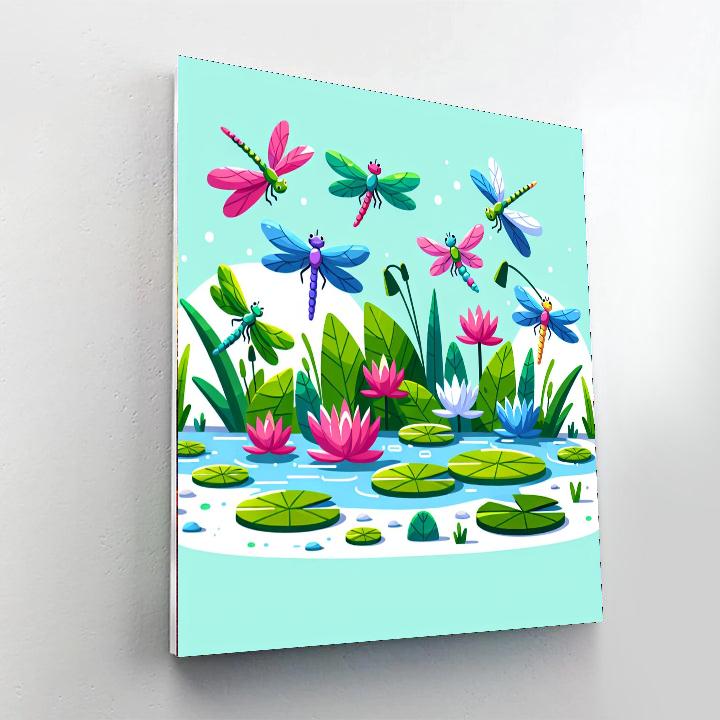 Dynamic Dragonfly Delight Numbered Painting Kits