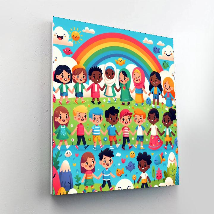 The Rainbow Adventure Crew DIY Paint By Numbers