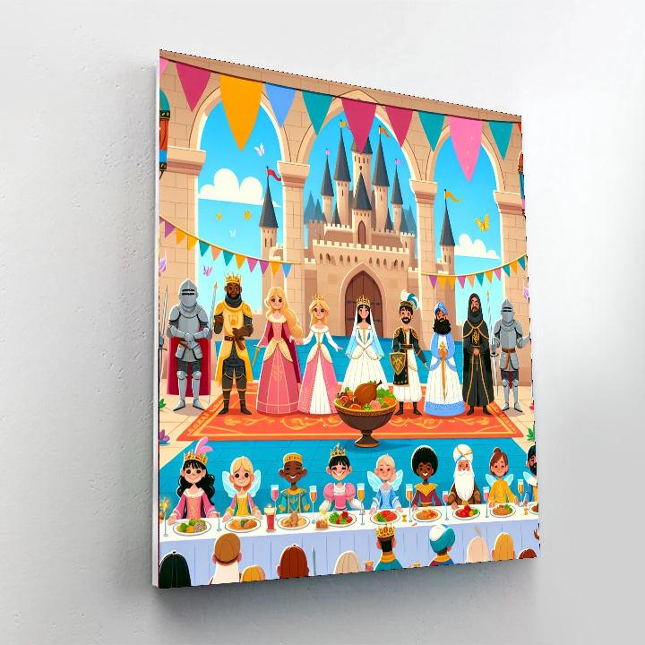 Fantasy Kingdom Feast Paint By Numbers Art