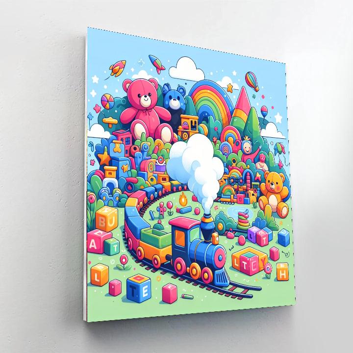 Magic Train To Toyland Number Painting