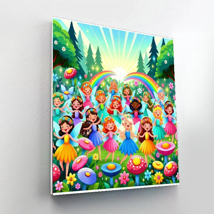 Funky Fairy Forest Paint By Numbers Art